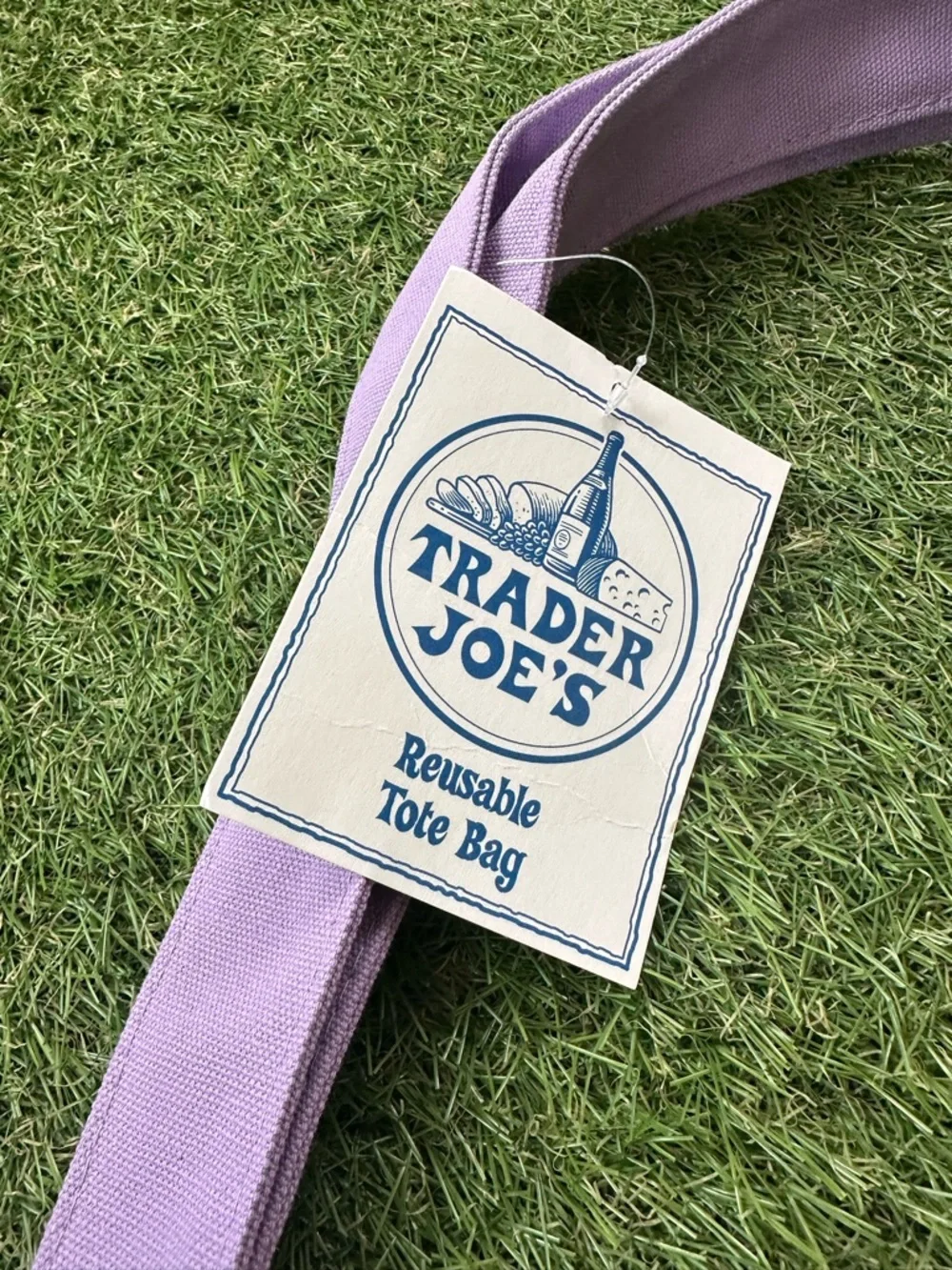 Trader Joe's Reusable Lavender Canvas Tote Bag - Picture 3 of 4